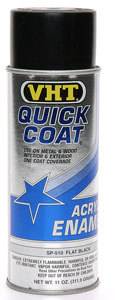 VHT - VHT Quick Coat Polyuethane Enamel - Flat Black - 11 oz. Aerosol Can