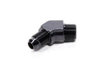 Fragola Performance Systems - Fragola Aluminum AN to NPT 45 Adapter - Black -06 AN to 3/8" NPT