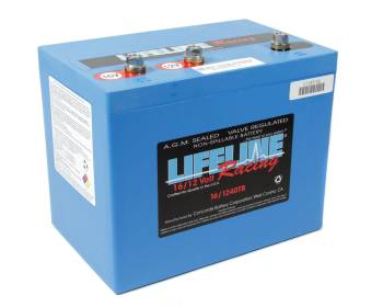 Lifeline Racing Batteries - Lifeline Batteries 16 Volt 3 Post AGM Battery - 16 Volt or 16/12 Volt Battery