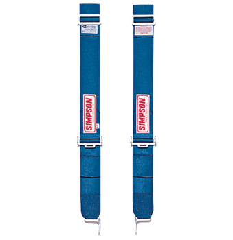 Simpson - Simpson 3" Individual Shoulder Harnesses - For Latch & Link Type Systems - Bolt-In - Blue