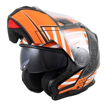 Zamp - Zamp FL-4 Helmet - Gloss Orange Graphic - XX-Large