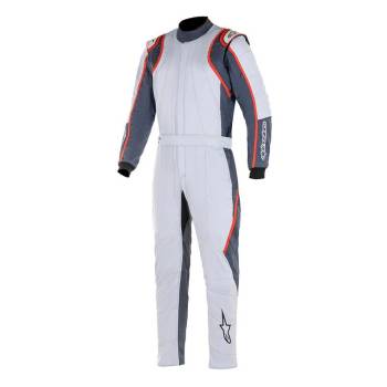 Alpinestars - Alpinestars GP Race v2 Boot Cut Suit - Silver/Asphalt/Red - Size 64