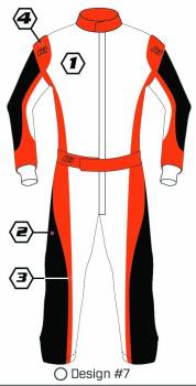 K1 RaceGear - K1 RaceGear Custom SFI 5 Nomex® Auto Racing Suit - Design #7