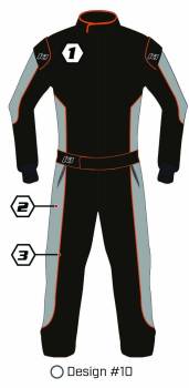 K1 RaceGear - K1 RaceGear Custom SFI 5 Nomex® Auto Racing Suit - Design #10
