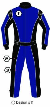 K1 RaceGear - K1 RaceGear Custom SFI 5 Nomex® Auto Racing Suit - Design #11