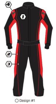 K1 RaceGear - K1 RaceGear Custom SFI 1 Proban® Auto Racing Suit - Design #1
