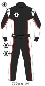K1 RaceGear - K1 RaceGear Custom SFI 1 Proban® Auto Racing Suit - Design #4