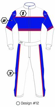 K1 RaceGear - K1 RaceGear Custom SFI 1 Proban® Auto Racing Suit - Design #12