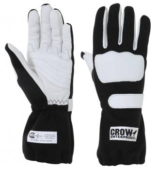 Crow Safety Gear - Crow Wings Nomex® Driving Gloves SFI-3.5 - Black - X-Large
