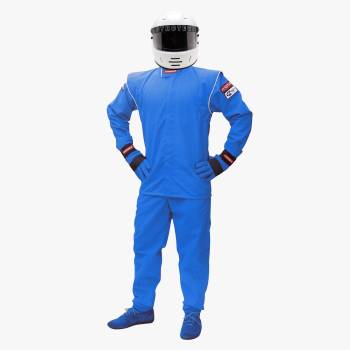 Pyrotect - Pyrotect Junior DX1 Single Layer SFI-1 Proban Pant (Only) - Blue - Youth Small (6-8)