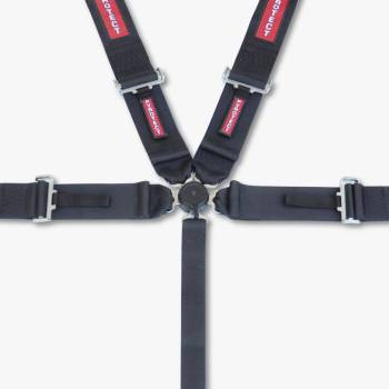 Pyrotect - Pyrotect 5-Point Camlock Harness - SFI 16.1 - 3" Width Lap - 2" to 3" HNR Ready Shoulder Harness - Pull Down Adjust - Black