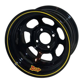 Aero Race Wheel - Aero 30 Series Roll Formed Wheel - Black - 13" x 7" - 2" Offset - 4 x 4.25" Bolt Circle - 15 lbs.