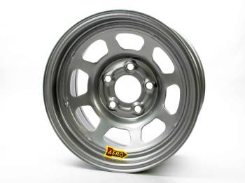 Aero Race Wheel - Aero 50 Series Rolled Wheel - Silver - 15" x 10" - 5 x 4.75" Bolt Circle - 2" Back Spacing - 25 lbs.