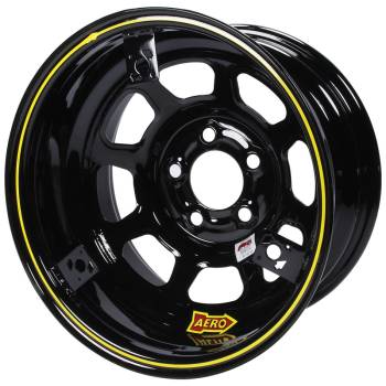 Aero Race Wheel - Aero 52-Series Roll Formed IMCA Wheel - Black - 15" x 8" - 2" Backspace - 5 x 4.75" Bolt Pattern