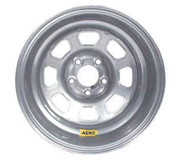 Aero Race Wheel - Aero 58 Series Rolled Wheel - Silver - 15" x 10" - 5 x 5" Bolt Circle - 2" Back Spacing - 21 lbs.