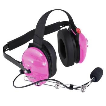 Rugged Radios - Rugged Radios H42 Behind the Head (BTH) Headset for 2-Way Radios - Pink