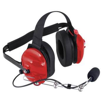 Rugged Radios - Rugged Radios H42 Behind the Head (BTH) Headset for 2-Way Radios - Red