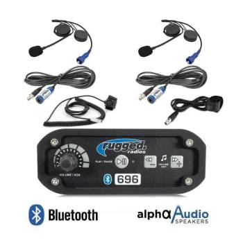 Rugged Radios - Rugged Radios RRP696 2 Person Bluetooth Intercom System with Alpha Audio Helmet Kits