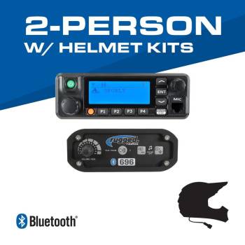 Rugged Radios - Rugged Radios 2-Person - 696 Complete Communication System - with Helmet Kits