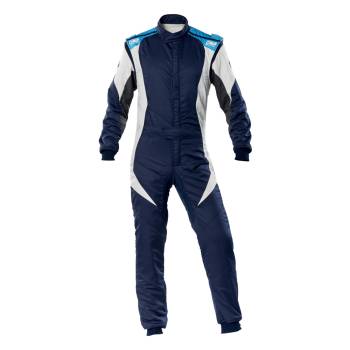 OMP Racing - OMP First Evo Suit - Blue / Cyan - Size 58