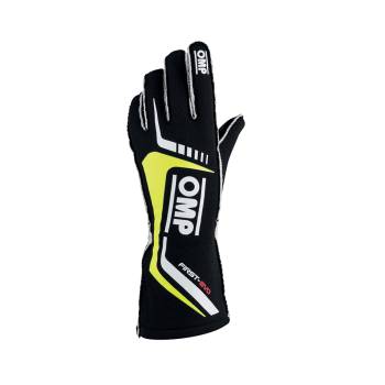 OMP Racing - OMP First EVO MY2020 Gloves - Black/Yellow - Large