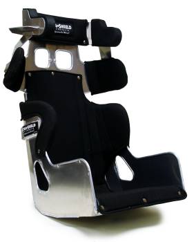 Ultra Shield Race Products - Ultra Shield 17" FC1 Late Model Seat - 20 Degree- 1" Taller - Black Cover