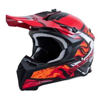 Zamp - Zamp FX-4 Graphic Motocross Helmet - Red Graphic - Large