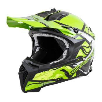 Zamp - Zamp FX-4 Graphic Motocross Helmet - Green Graphic - Large