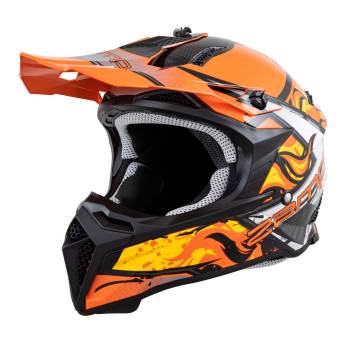 Zamp - Zamp FX-4 Graphic Motocross Helmet - Orange Graphic - X-Small