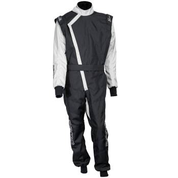 Zamp - Zamp ZK-40 Youth Karting Suit - Black/Silver - Youth Medium