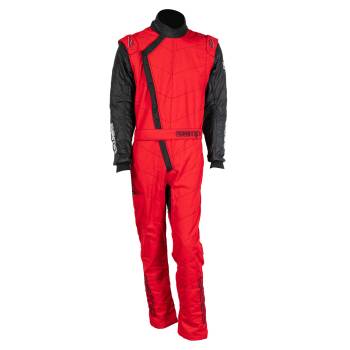 Zamp - Zamp ZR-40 Race Suit - Red/Black - Medium