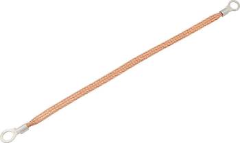 Allstar Performance - Allstar Performance Flat Braided Copper Ground Strap - 12 Gauge - 12" Long - 5/16" Wide - 3/8" Ring Terminals