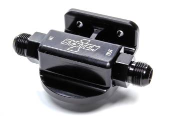 System 1 - System 1 Remote Single Oil Filter Mount - 1-12" Thread - 12 AN Male Inlet - 12 AN Male Outlet - Bolt-On - 2-Bolt Flat Mount - Black