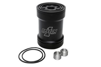 System 1 - System 1 Canister Oil Filter - Screw-On - 5-3/4" Tall - 1-12" Thread - 75 Micron Replaceable Element - Black - Universal