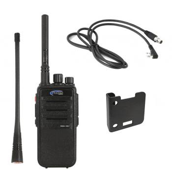 Rugged Radios - Rugged RDH16-V Analog/Digital Handheld Radio with Mount, Jumber Cable and Long-Range Antenna