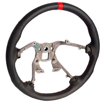 Grant Products - Grant Revolution Steering Wheel - 16-3/16" Diameter - 4 Spoke - Airbag Replacement - Black Leather Grip - Red Center Marker / Stitching - GM Full-Size SUV / Truck / Van 2007-12