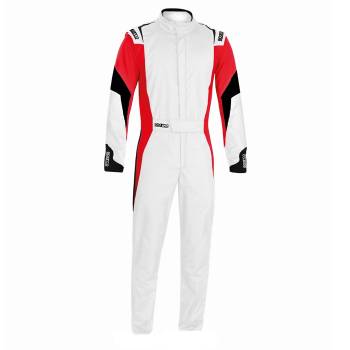 Sparco - Sparco Competition Boot Cut Suit - White/Red - Size: Euro 48 / US: Small