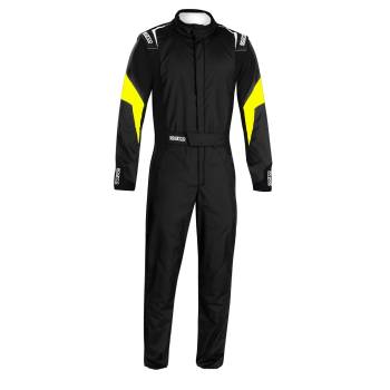Sparco - Sparco Competition Boot Cut Suit - Black/Yellow - Size: Euro 50 / US: Small/Medium