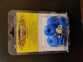 Dominator Racing Products - Dominator Racing Products Flathead Countersunk Bolt Kit Countersunk Washers/Nuts - Blue