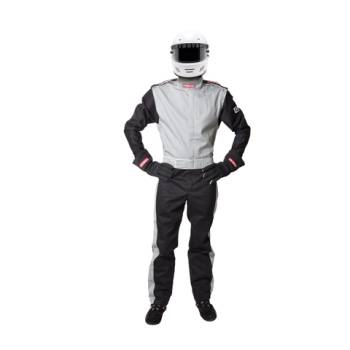 Pyrotect - Pyrotect Sportsman Deluxe 2 Layer SFI-5 Nomex Suit - Grey/Black - 2X-Large