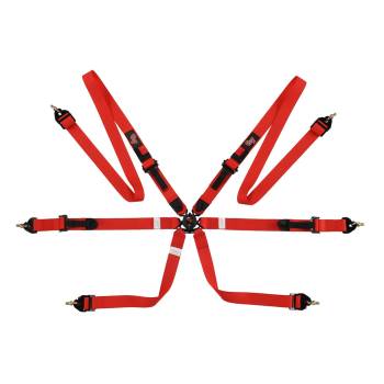 G-Force Racing Gear - G-Force 6-Point 2" Endurance FIA Camlock Harness - Red