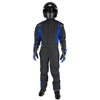 K1 RaceGear - K1 RaceGear Precision II YOUTH Fire Suit - Black/Blue - X-Small