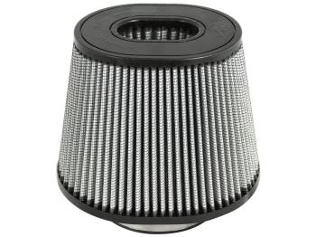 aFe Power - aFe Power Magnum FLOW Pro DRY S Air Filter Element - 9 x 7-1/2" Base Diameter - 6-3/4 x 5-1/2" Top Diameter - 7" Tall - 5" Flange - Synthetic - White