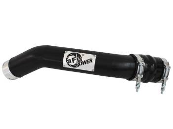 aFe Power - aFe Power BladeRunner Intercooler Pipe - Aluminum - Black Powder Coat - Intercooler Hot Side - Ford Powerstroke