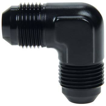 Allstar Performance - Allstar Performance Adapter Fitting - 90 Degree - 8 AN Male to 8 AN Male - Aluminum - Black
