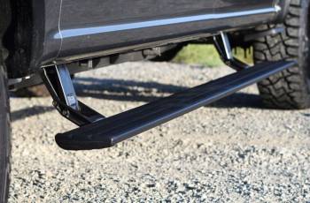 AMP Research - AMP Research PowerStep Smartseries Running Board - Power-Deploying - Aluminum - Black - Crew Cab - (Pair)