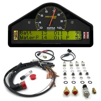 Auto Meter - Auto Meter Pro-Comp Race Dash Gauge Kit - Fuel Pressure/Oil Pressure/Oil Temperature/Speedometer/Tachometer/Voltmeter/Water Temperature - Black Face
