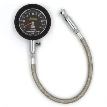 Auto Meter - Auto Meter Jeep Tire Pressure Gauge - 0-60 psi - Analog - 2-1/4" Diameter - Black Face - 1 lb Increments