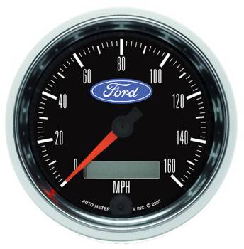 Auto Meter - Auto Meter Speedometer - Electric - Analog - 3-3/8" Diameter - GPS Tracking - Ford Logo - Black Face