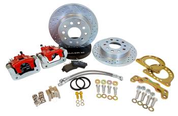 Baer Disc Brakes - Baer Classic Series Brake System - Rear - 1 Piston Caliper - 10.50" Drilled/Slotted - 1 Piece Rotor - Red/Zinc Plated - 5 x 4.50" Pattern - Big Ford